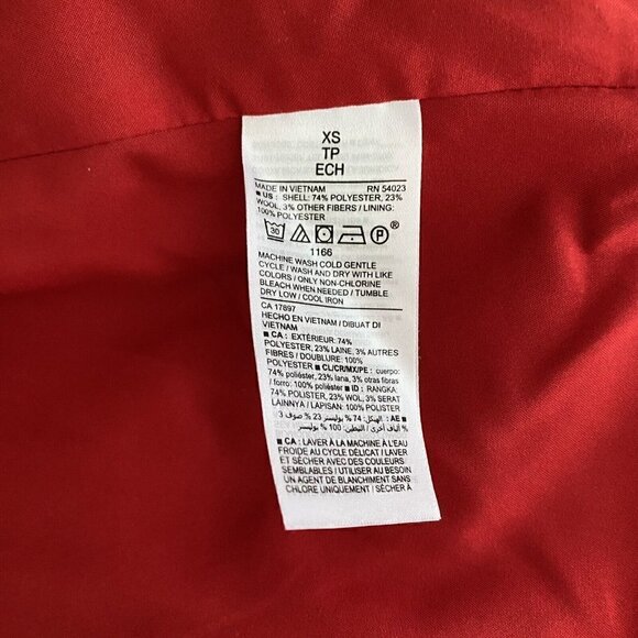 Old Navy Women's Robbie Red Wool Shacket Coat Boucle Button Down Utility Size XS - Picture 5 of 6